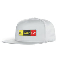 Thumbnail for Eat Sleep Fly (Colourful) Designed Snapback Caps & Hats