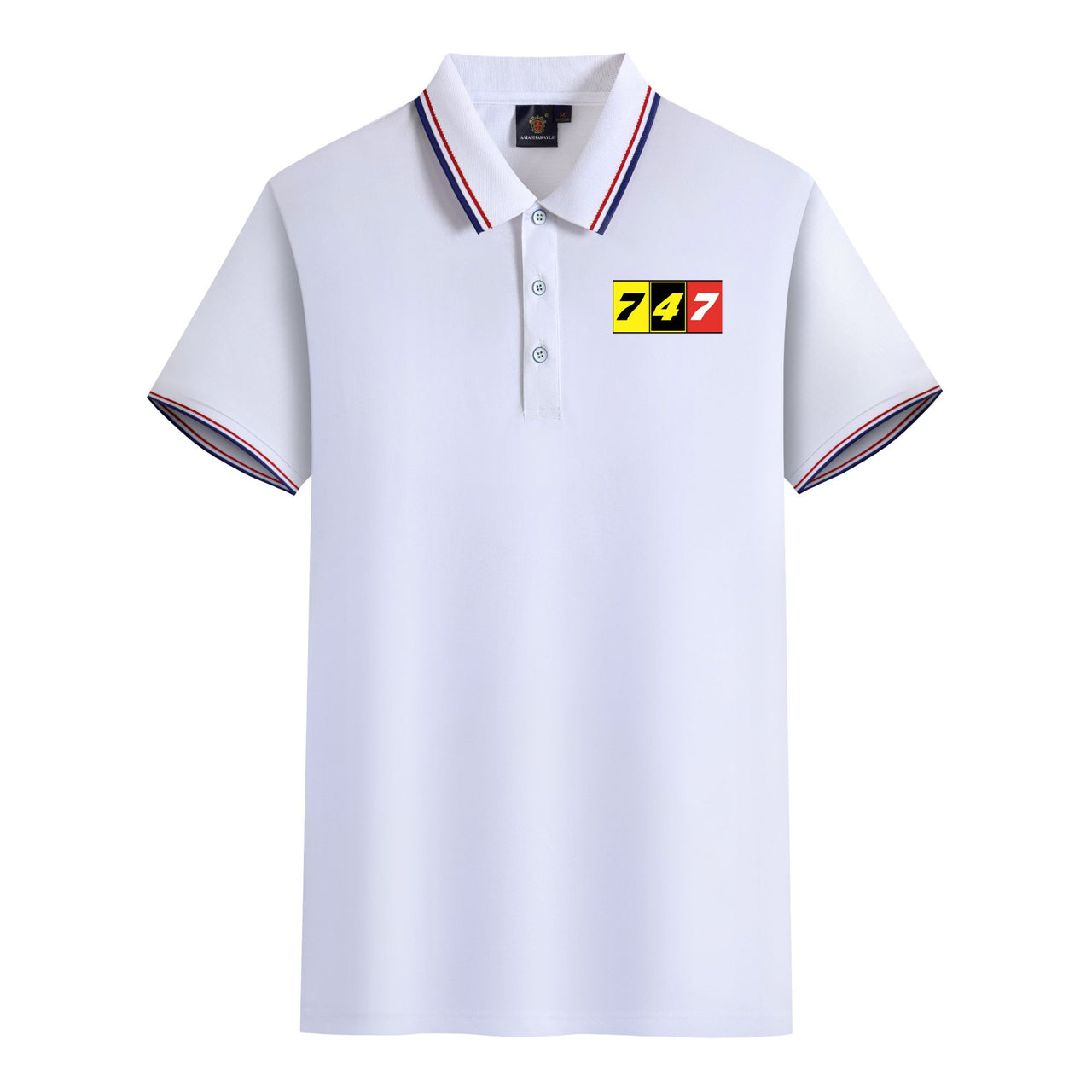 Flat Colourful 747 Designed Stylish Polo T-Shirts
