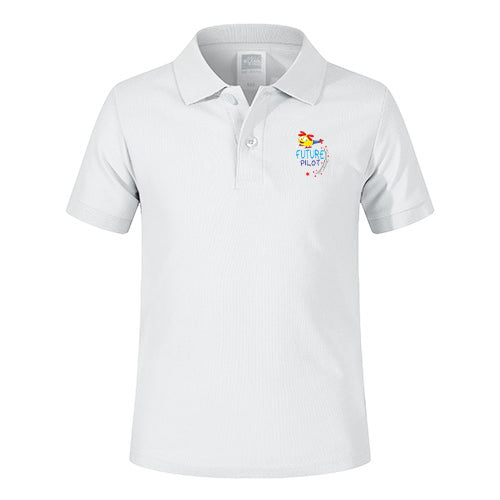 Future Pilot (Helicopter) Designed Children Polo T-Shirts