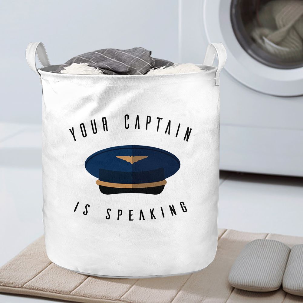Your Captain Is Speaking Designed Laundry Baskets