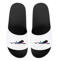 Thumbnail for Multicolor Airplane Designed Sport Slippers