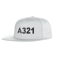 Thumbnail for A321 Flat Text Designed Snapback Caps & Hats