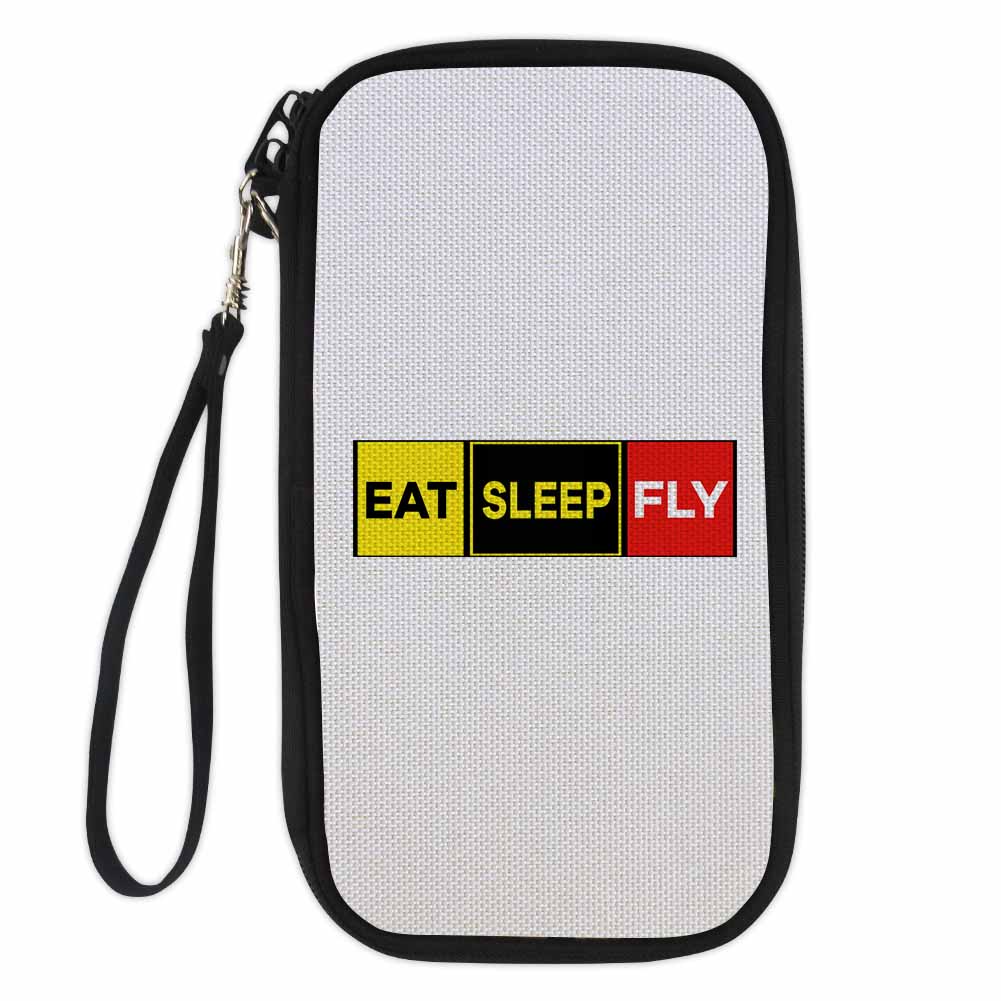 Eat Sleep Fly (Colourful) Designed Travel Cases & Wallets