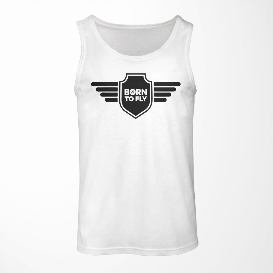 Born To Fly & Badge Designed Tank Tops