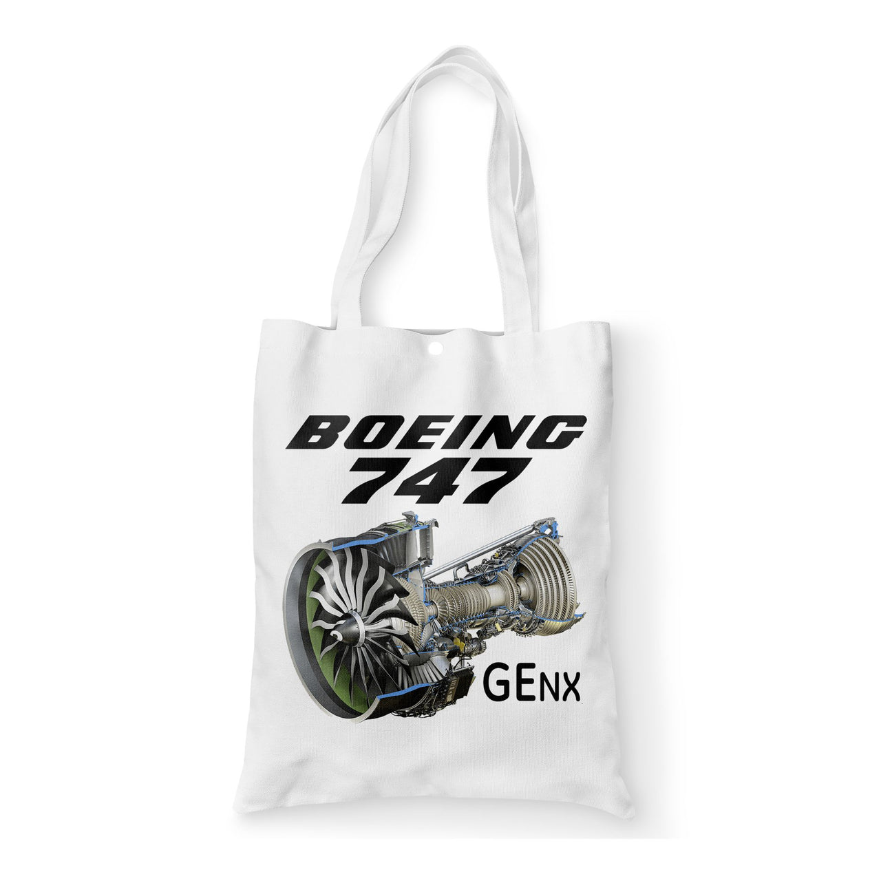 Boeing 747 & GENX Engine Designed Tote Bags