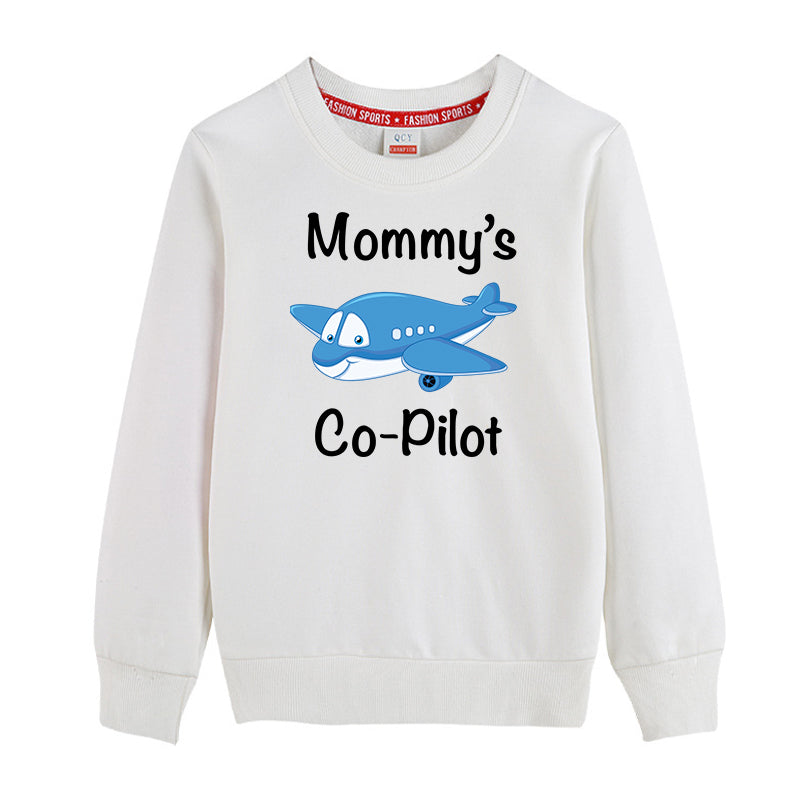 Mommy's Co-Pilot (Jet Airplane) Designed "CHILDREN" Sweatshirts