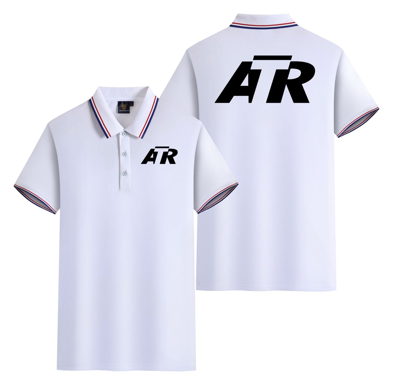 ATR & Text Designed Stylish Polo T-Shirts (Double-Side)