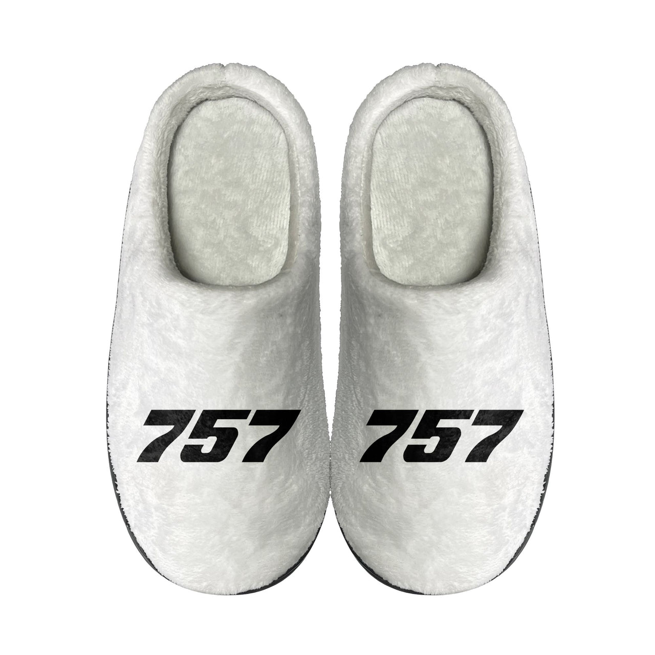 757 Flat Text Designed Cotton Slippers