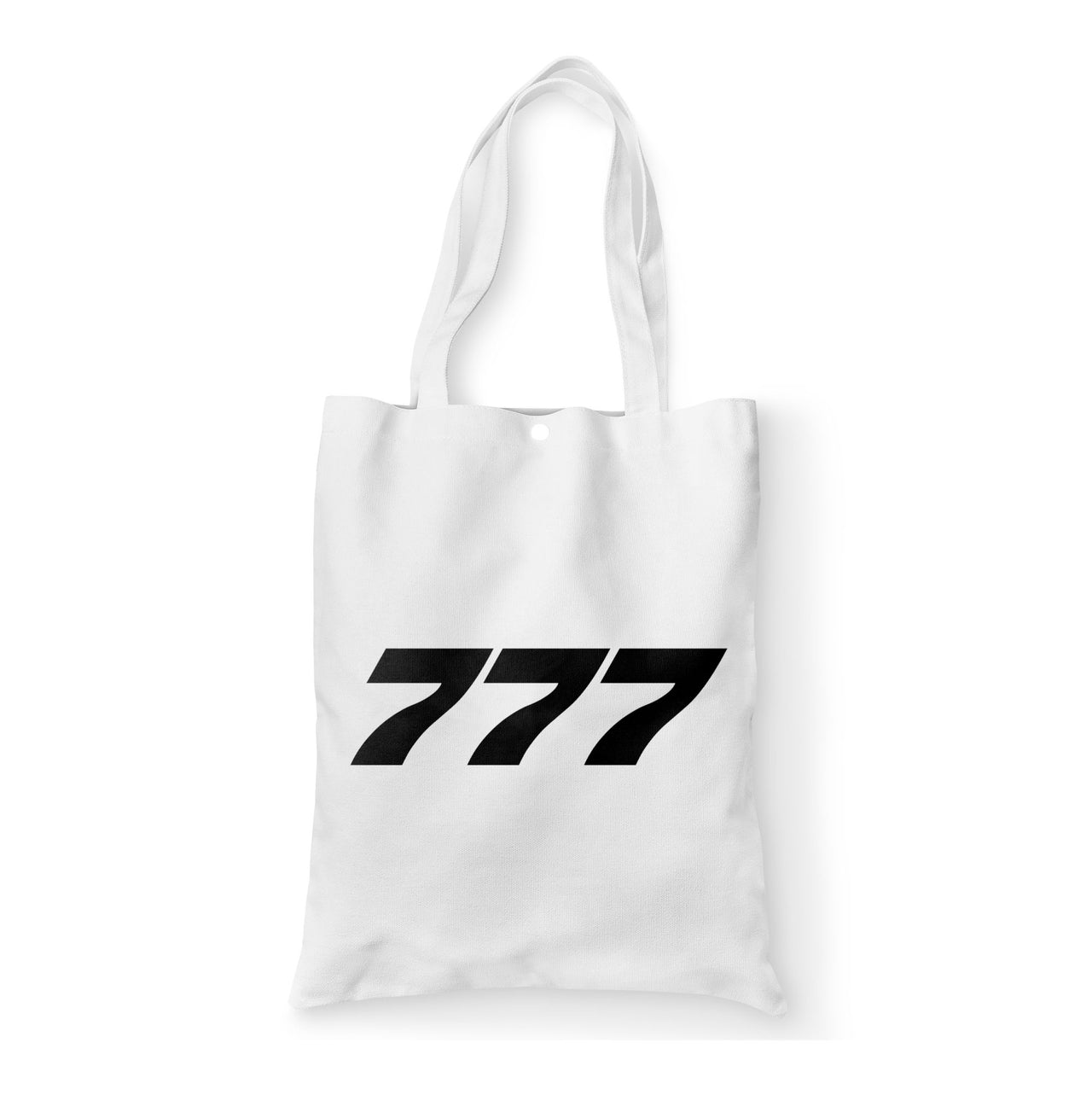 777 Flat Text Designed Tote Bags