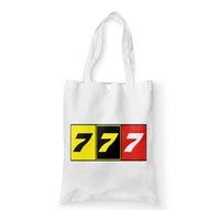 Thumbnail for Flat Colourful 777 Designed Tote Bags