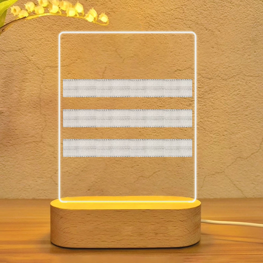 Pilot Epaulettes (Silver) 3 Lines Designed Night Lamp