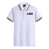 Thumbnail for A380 Flat Text Designed Stylish Polo T-Shirts