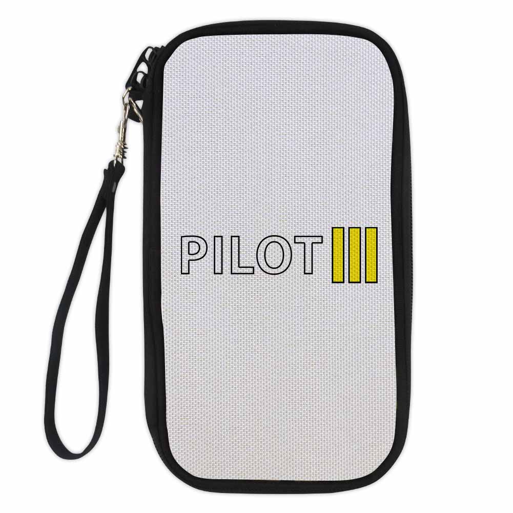 Pilot & Stripes (3 Lines) Designed Travel Cases & Wallets