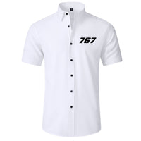 Thumbnail for 767 Flat Text Designed Short Sleeve Shirts