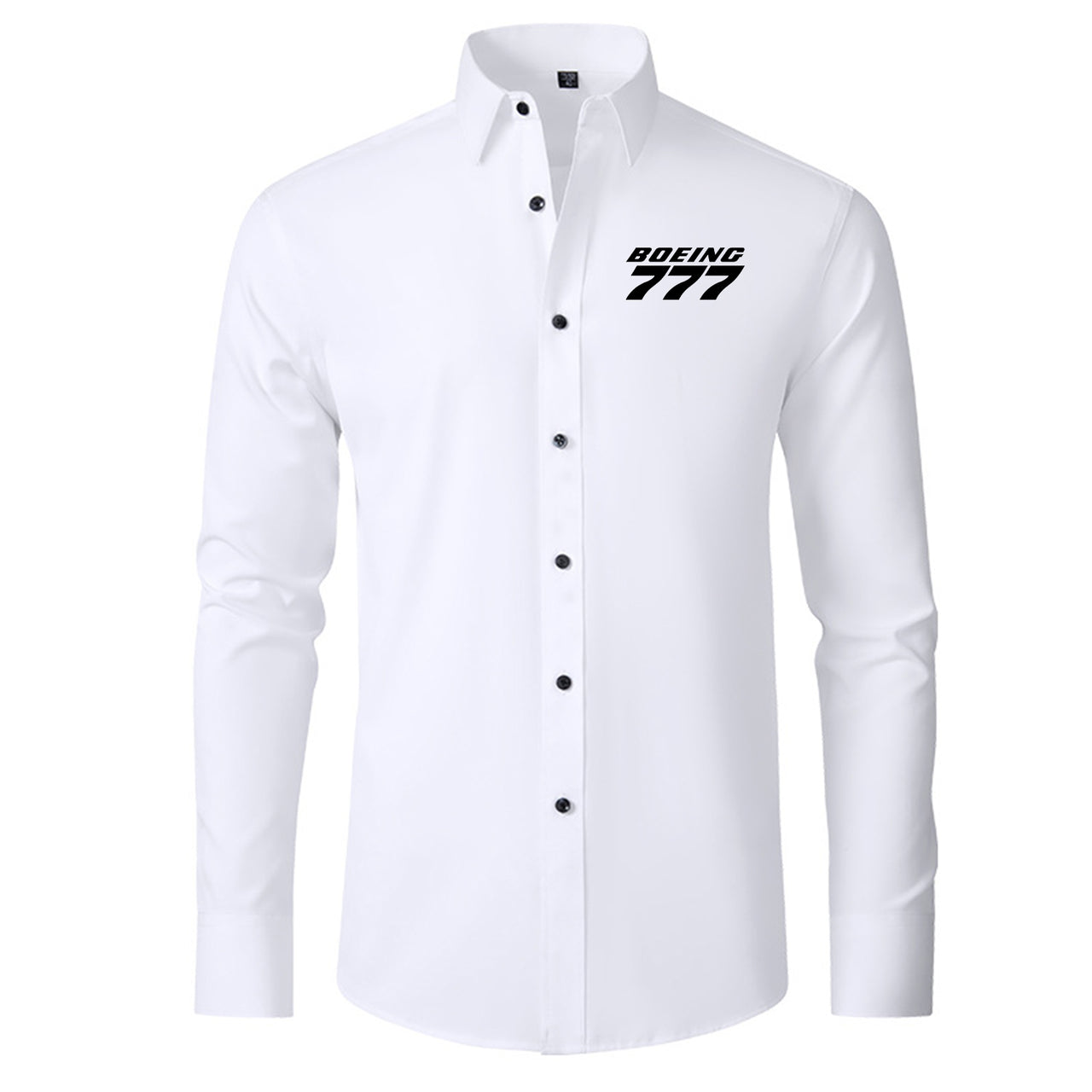 Boeing 777 & Text Designed Long Sleeve Shirts