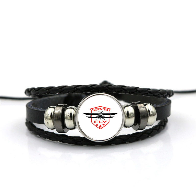 Born To Fly Designed Designed Leather Bracelets