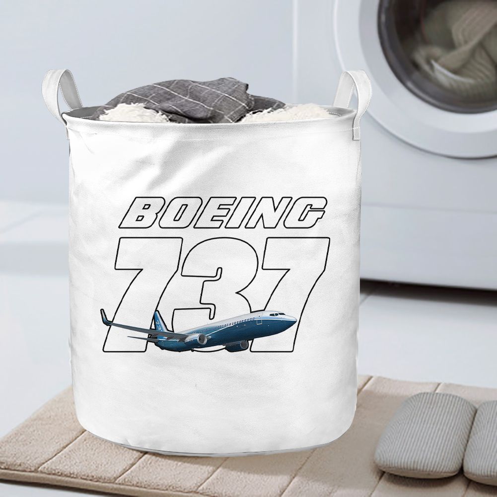Super Boeing 737+Text Designed Laundry Baskets