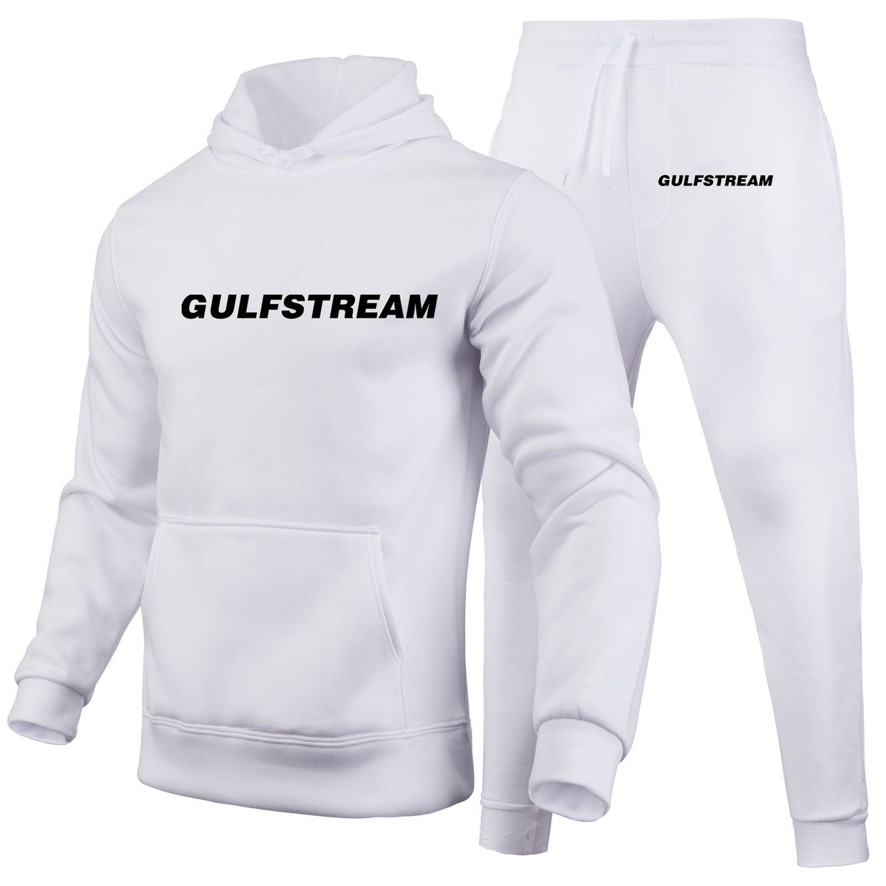 Gulfstream & Text Designed Hoodies & Sweatpants Set