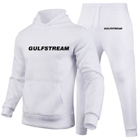 Thumbnail for Gulfstream & Text Designed Hoodies & Sweatpants Set