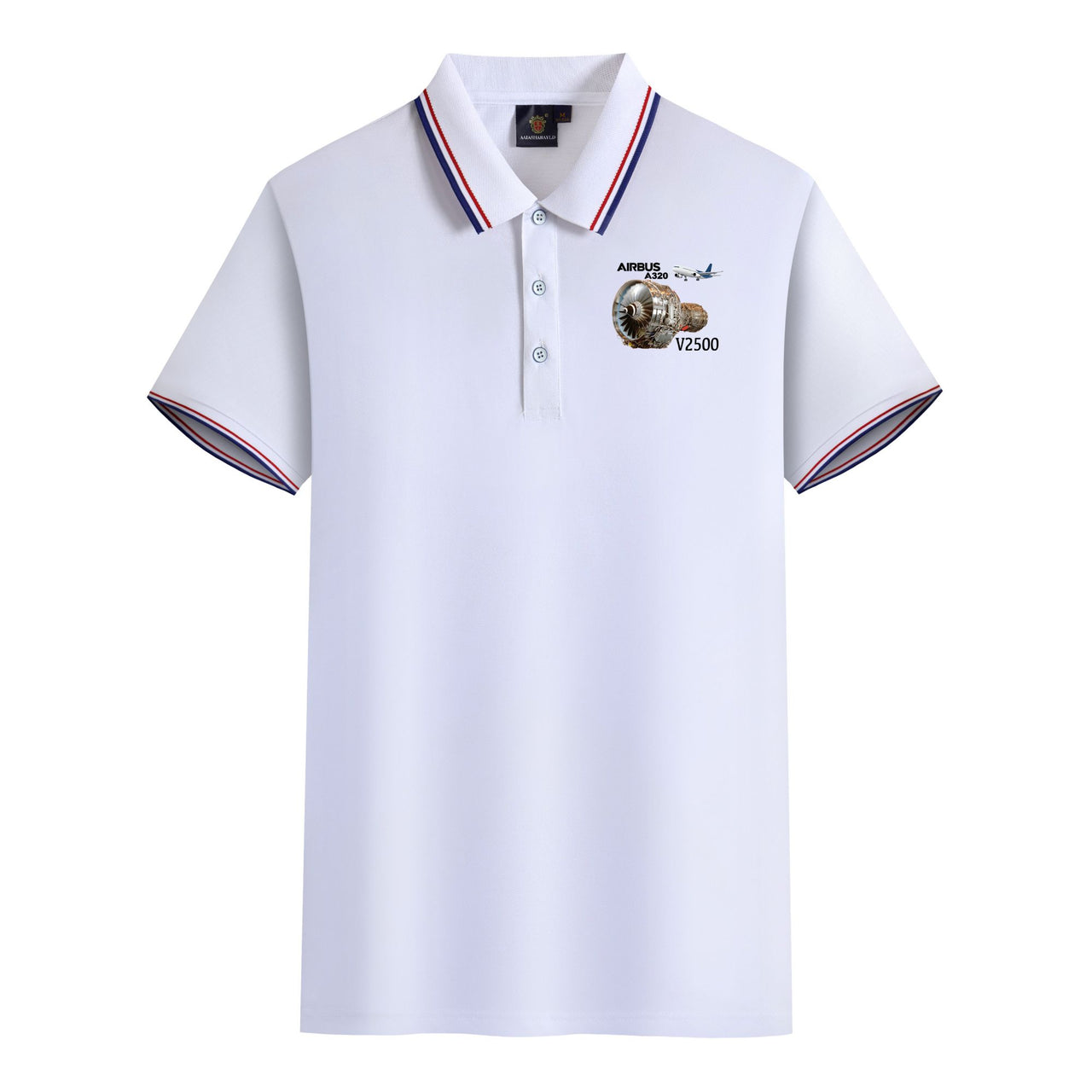 Airbus A320 & V2500 Engine Designed Stylish Polo T-Shirts