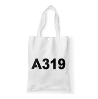 Thumbnail for A319 Flat Text Designed Tote Bags