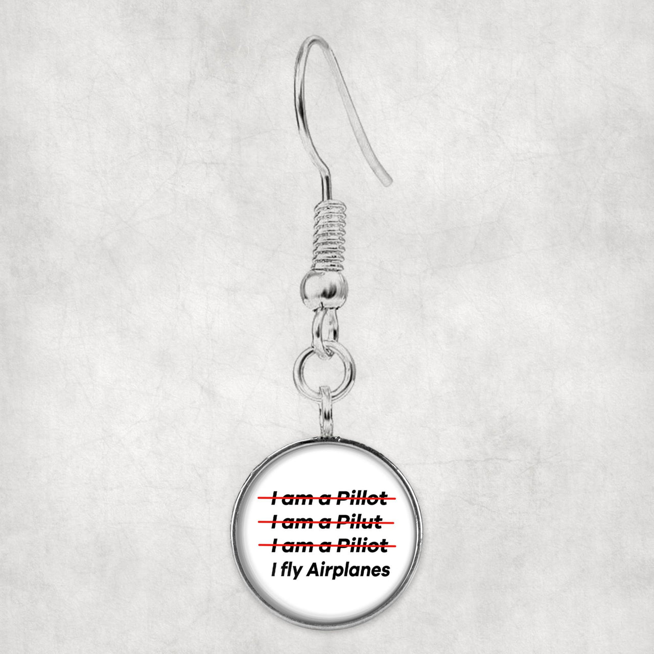 I Fly Airplanes Designed Earrings