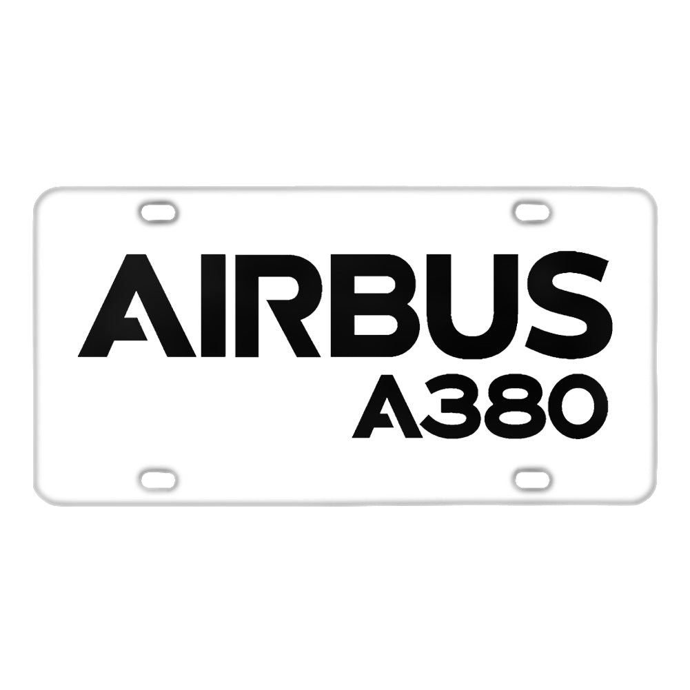 Airbus A380 & Text Designed Metal (License) Plates