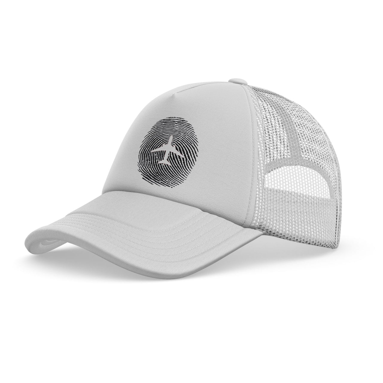 Aviation Finger Print Designed Trucker Caps & Hats