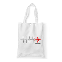 Thumbnail for Aviation Heartbeats Designed Tote Bags