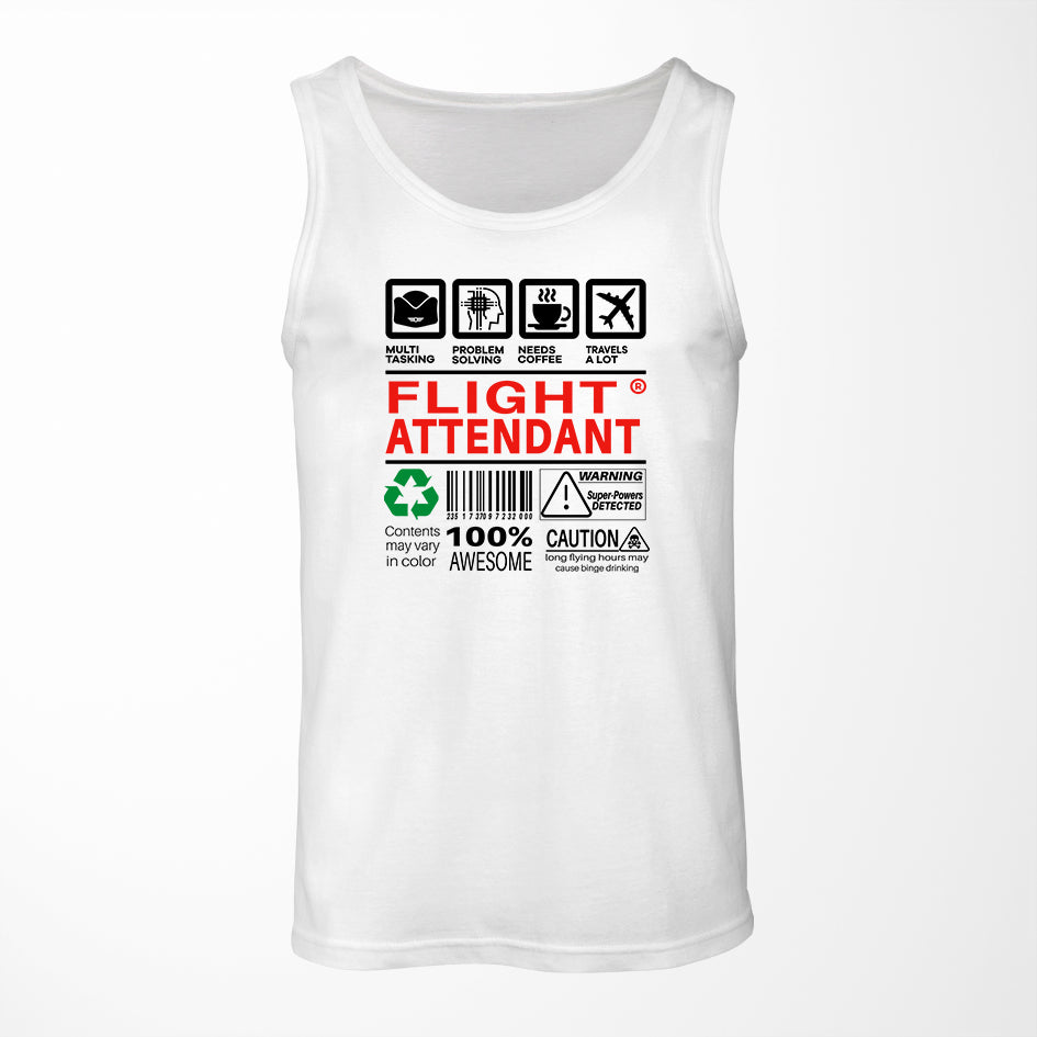 Flight Attendant Label Designed Tank Tops