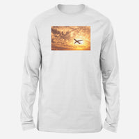 Thumbnail for Plane Passing By Designed Long-Sleeve T-Shirts