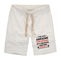 Thumbnail for I am an Awesome Series Girlfriend Designed Cotton Shorts