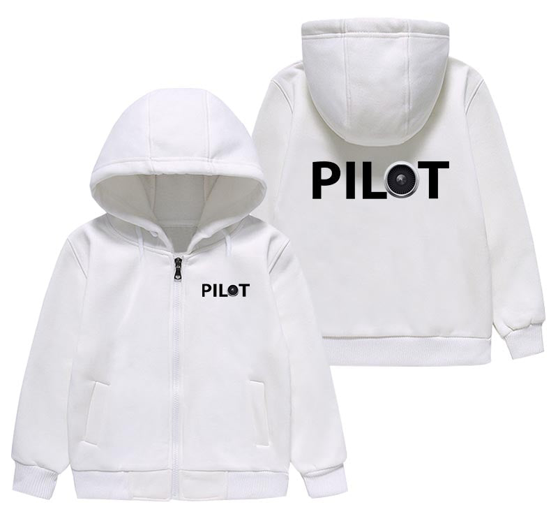 Pilot & Jet Engine Designed "CHILDREN" Zipped Hoodies