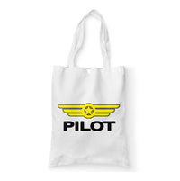 Thumbnail for Pilot & Badge Designed Tote Bags