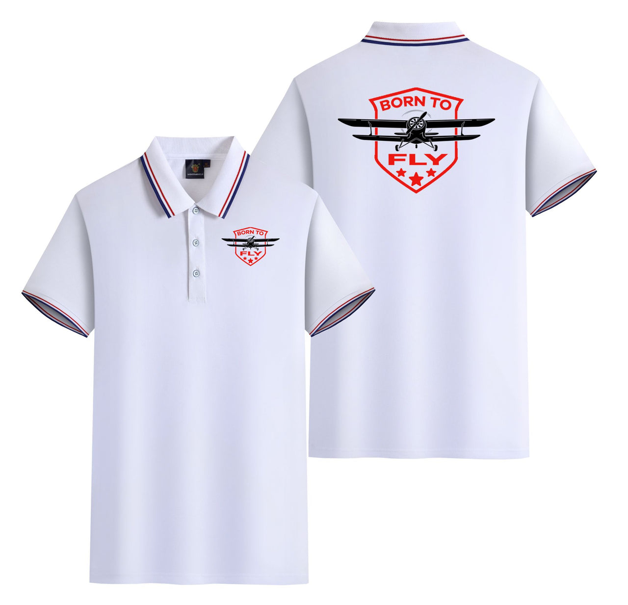 Born To Fly Designed Designed Stylish Polo T-Shirts (Double-Side)