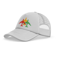 Thumbnail for Colourful 3 Airplanes Designed Trucker Caps & Hats
