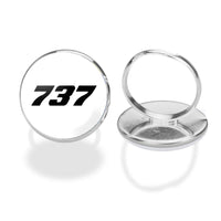 Thumbnail for 737 Flat Text Designed Rings