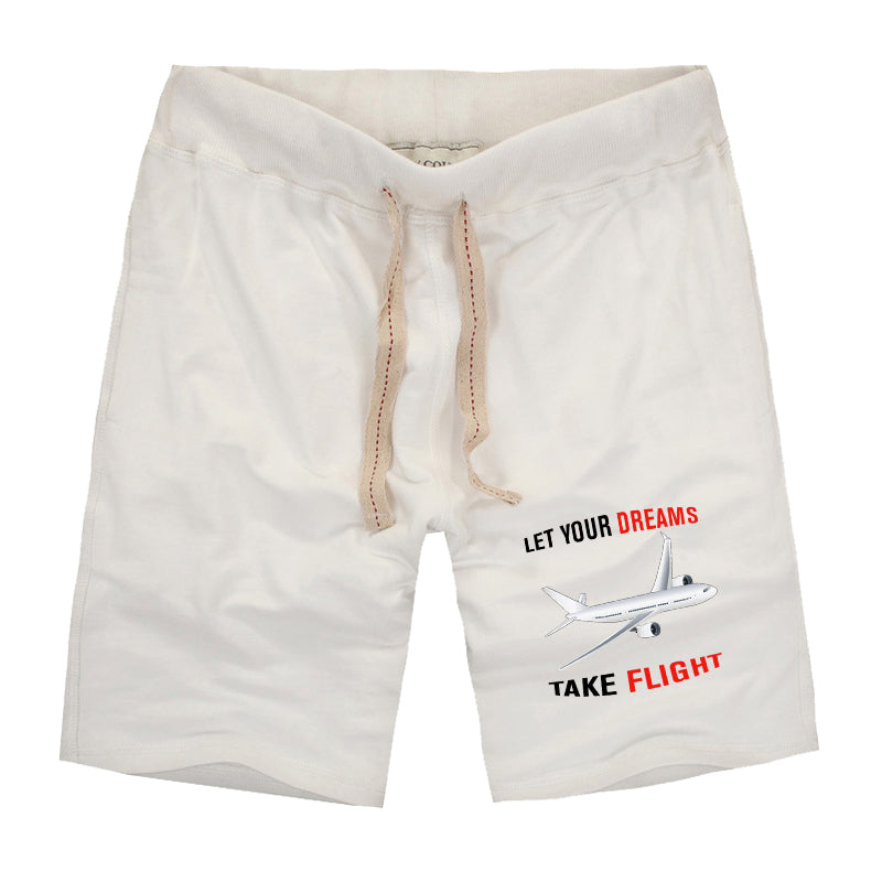Let Your Dreams Take Flight Designed Cotton Shorts