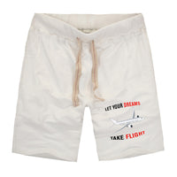 Thumbnail for Let Your Dreams Take Flight Designed Cotton Shorts