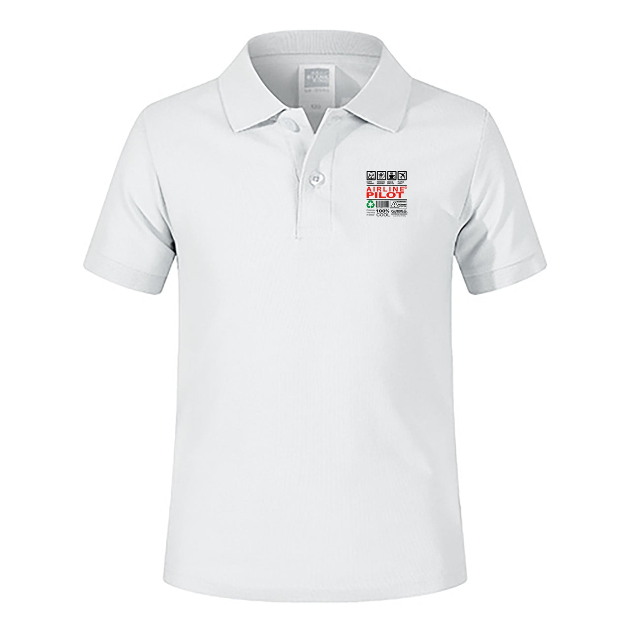 Airline Pilot Label Designed Children Polo T-Shirts