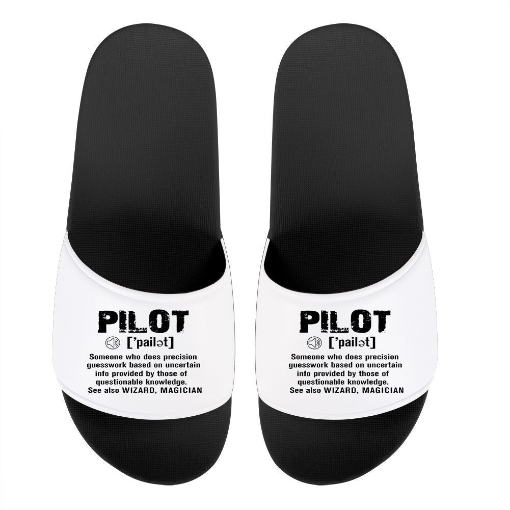 Pilot [Noun] Designed Sport Slippers