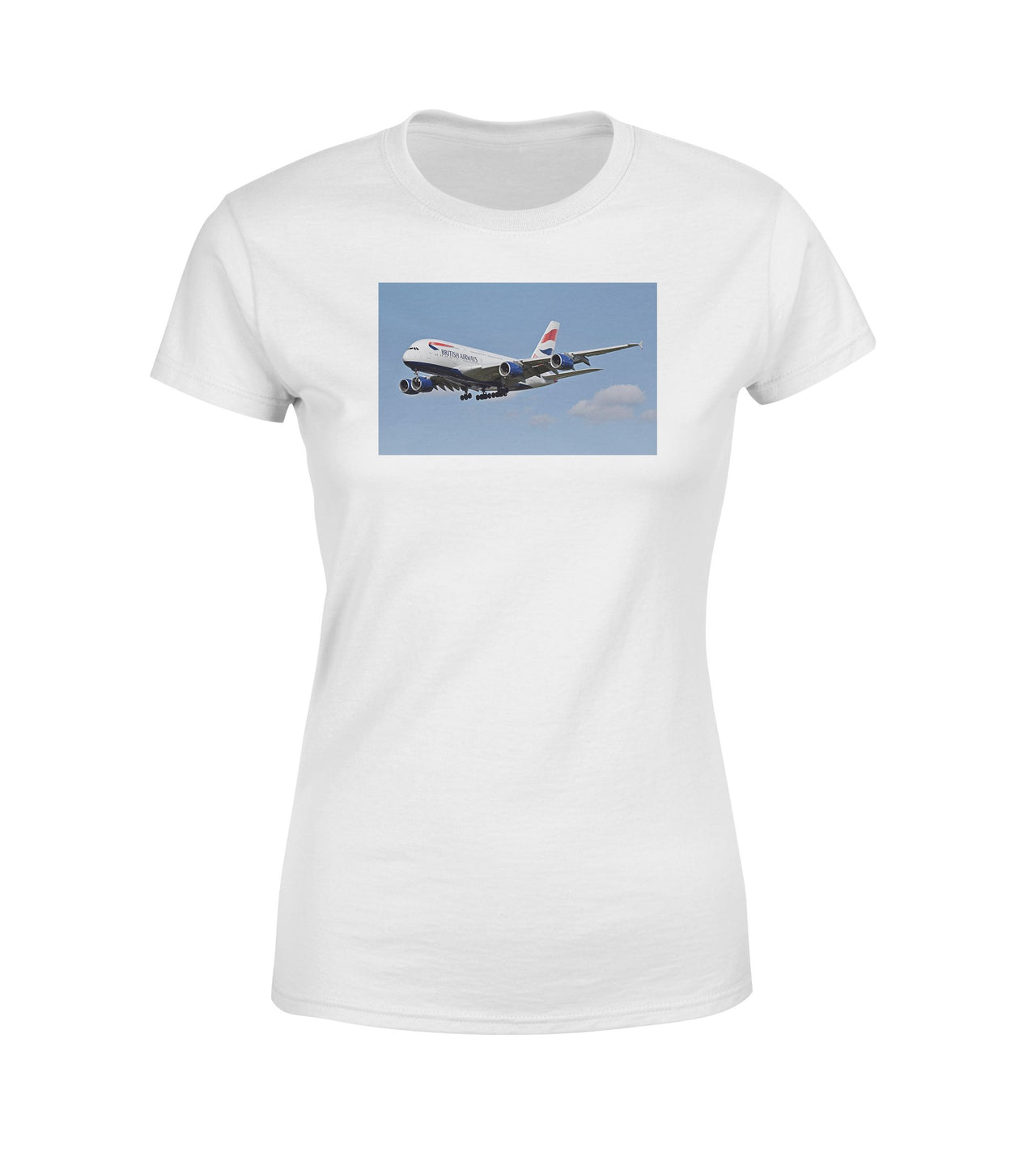 Landing British Airways A380 Designed Women T-Shirts
