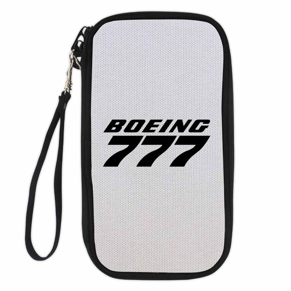 Boeing 777 & Text Designed Travel Cases & Wallets
