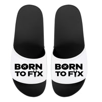 Thumbnail for Born To Fix Airplanes Designed Sport Slippers