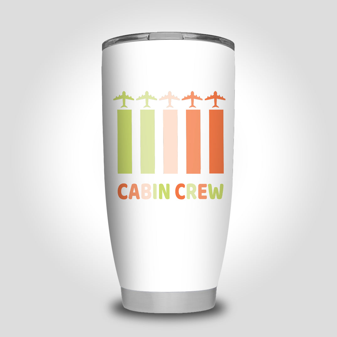 Colourful Cabin Crew Designed Tumbler Travel Mugs