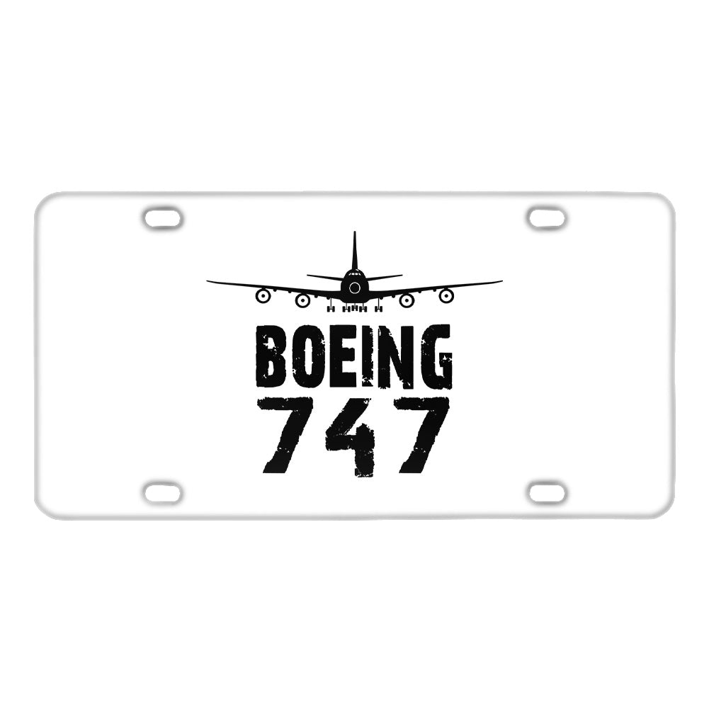 Boeing 747 & Plane Designed Metal (License) Plates