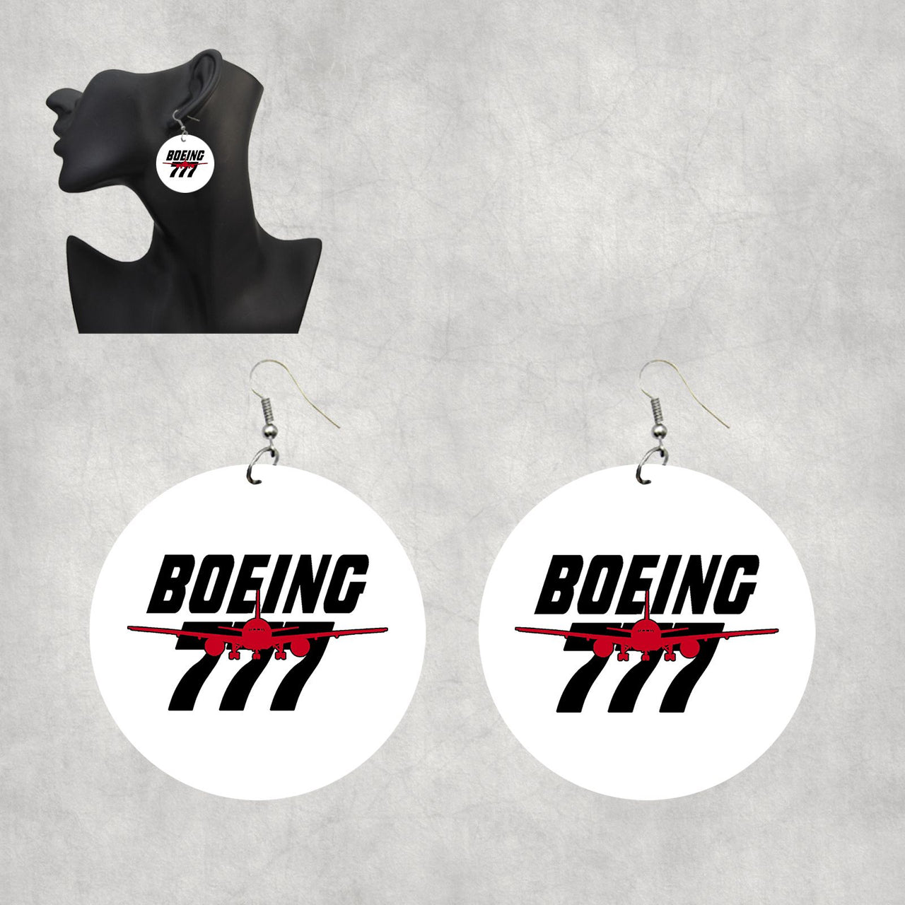 Amazing Boeing 777 Designed Wooden Drop Earrings