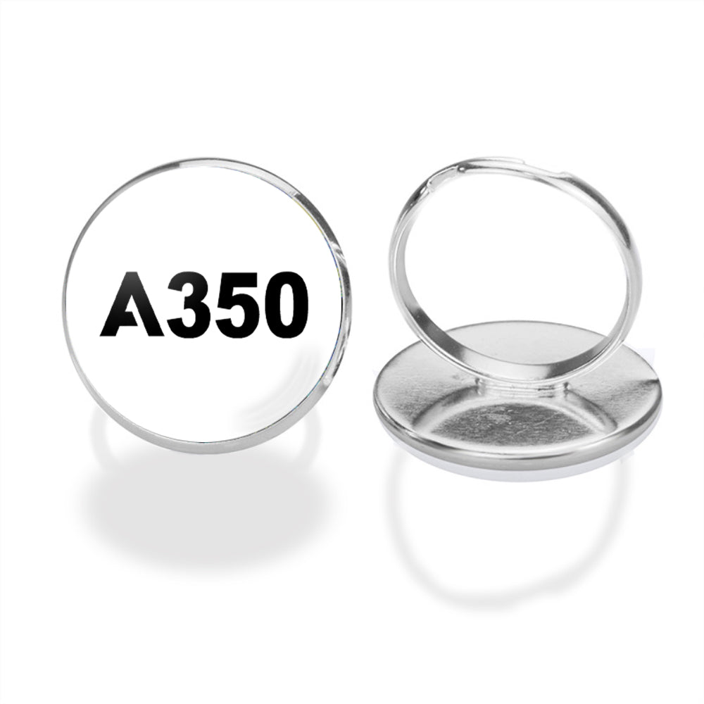 A350 Flat Text Designed Rings