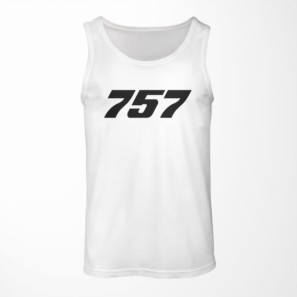 757 Flat Text Designed Tank Tops