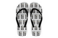 Thumbnail for Pilot's 6 Pack Designed Slippers (Flip Flops)